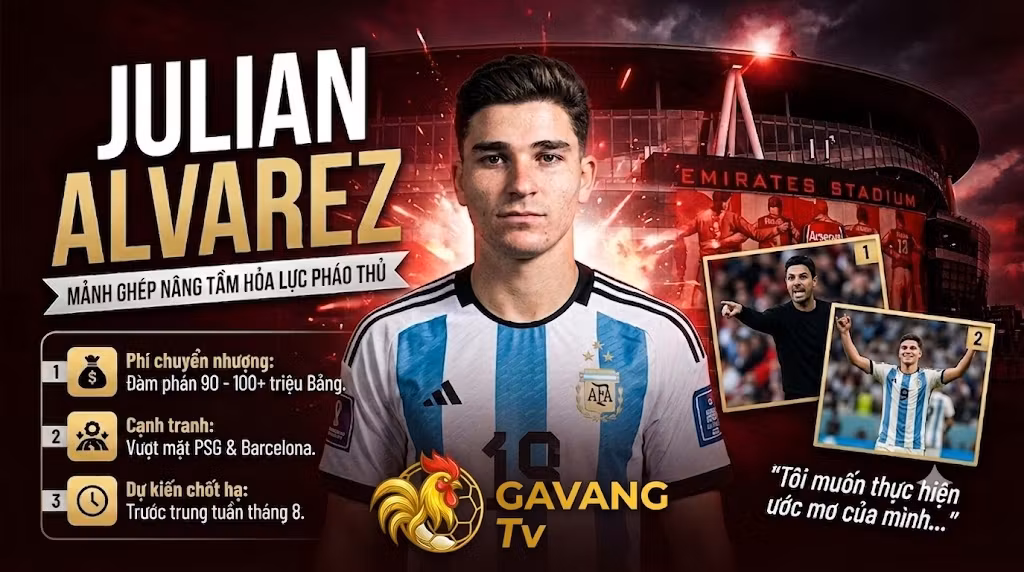 Arsenal Chiêu Mộ Julian Alvarez: Mảnh Ghép Nâng Tầm Hỏa Lực