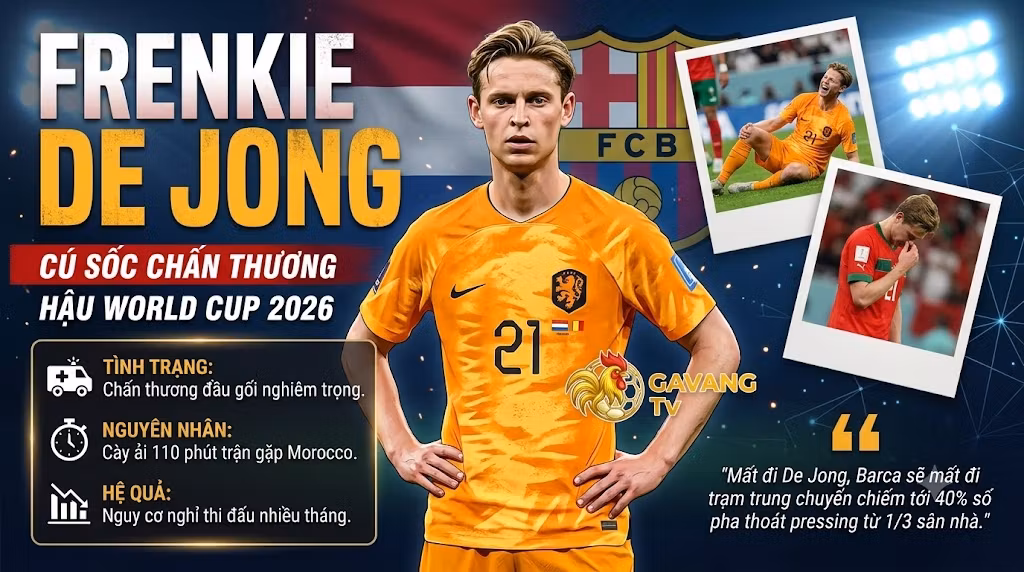 De Jong Chấn Thương Nặng Hậu World Cup 2026: Cú Sốc Cho Barca